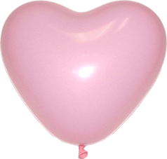 空飄12"心型球-粉紅色